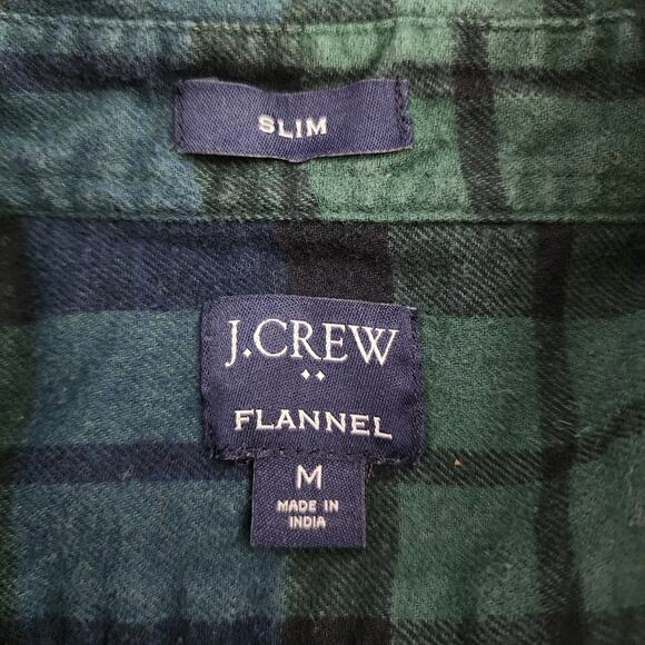 J.Crew Midweight Flannel Workshirt in Regenerative Cotton | Men's Slim Medium - Picture 12 of 13